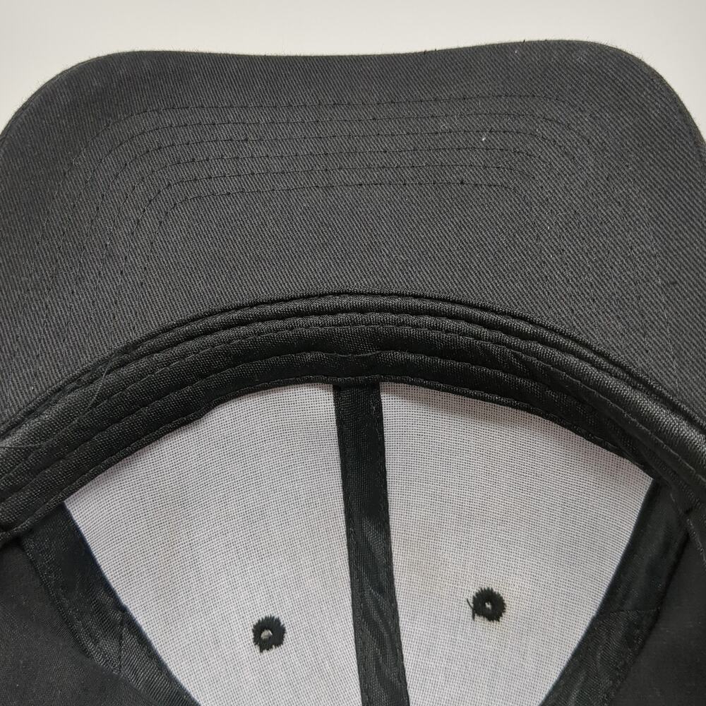 Double R Slideback Baseball Cap Black One Size Adjustable Threads Uniform Agency - Picture 8 of 9